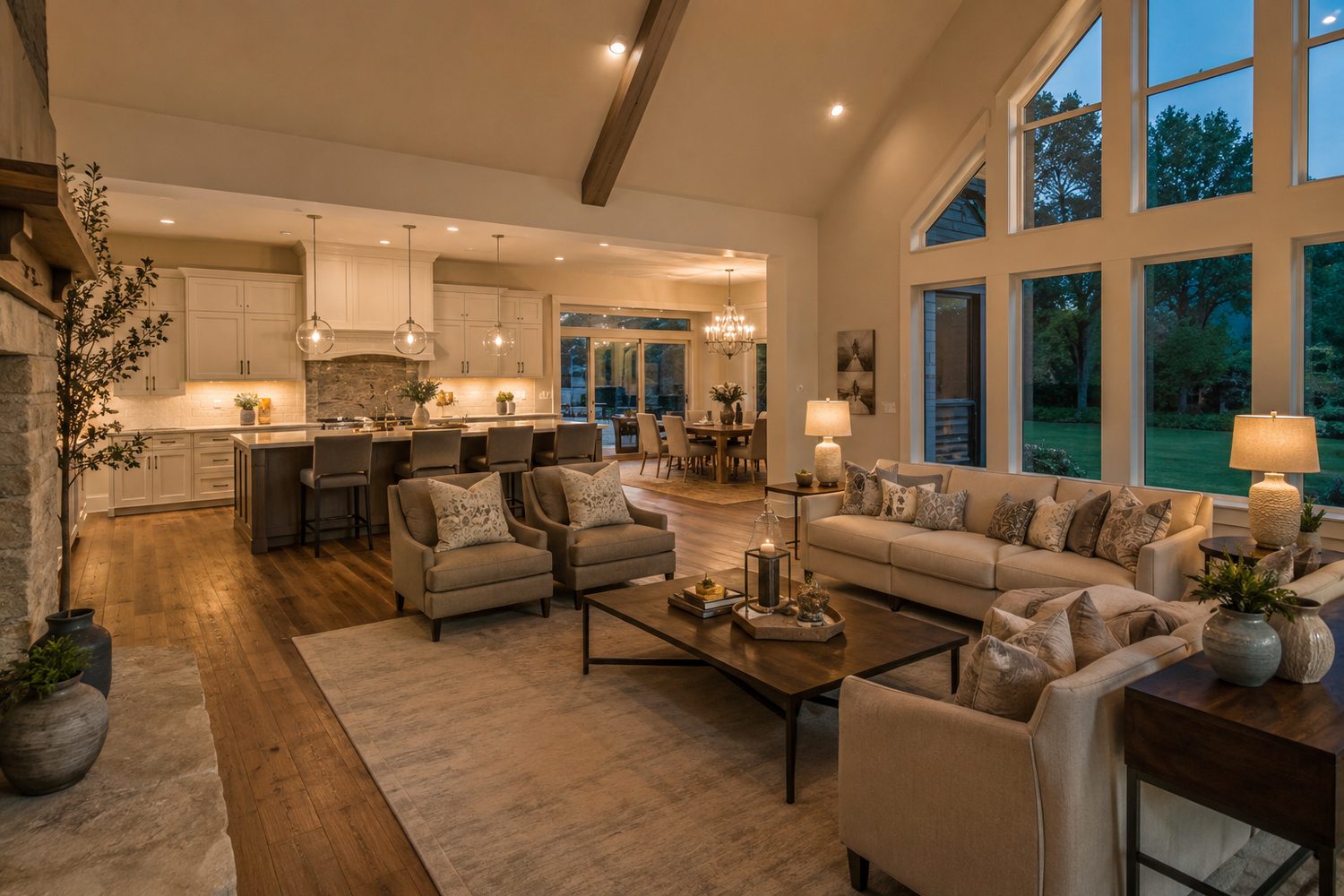 Open-concept interior of a Columbus Ohio home listed by Adam Geuy